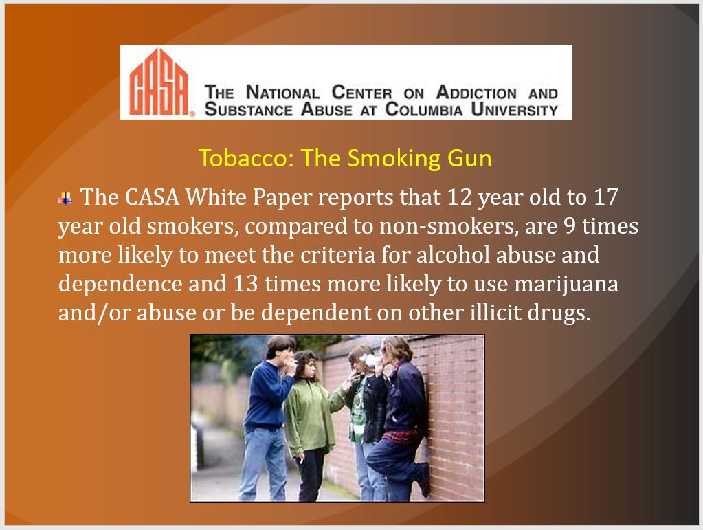 Tobacco Use Disorder Nicotine The Real Gateway Drug Institute for